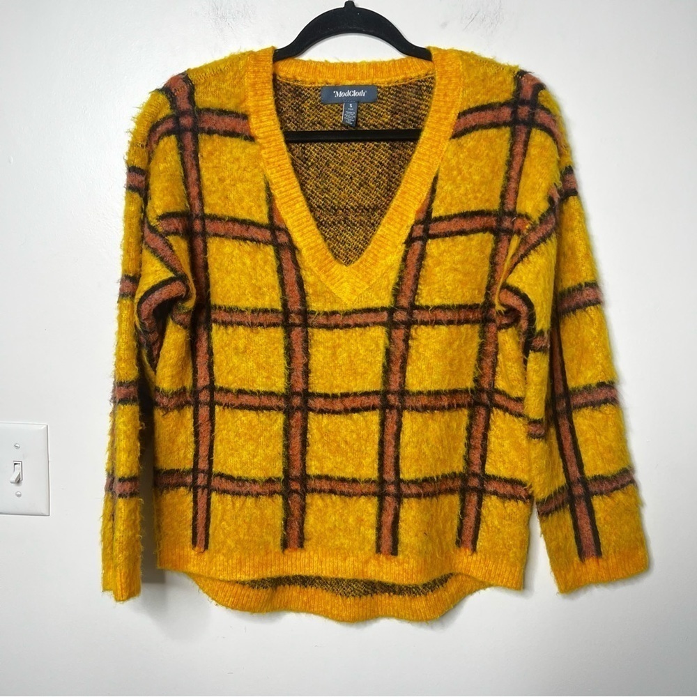ModCloth Already Checked Pullover Sweater - Picture 2 of 5